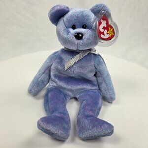 Ty Beanie Baby Clubby II the Bear Blue 1999 Stuffed Animal Plush Toy NWT